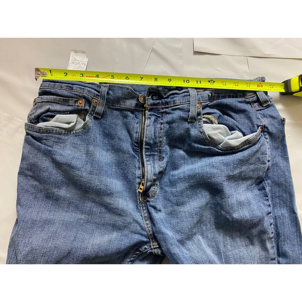 Levis Waterless Mens Blue Jeans W36 L32 Straight Leg‎ Denim Pants